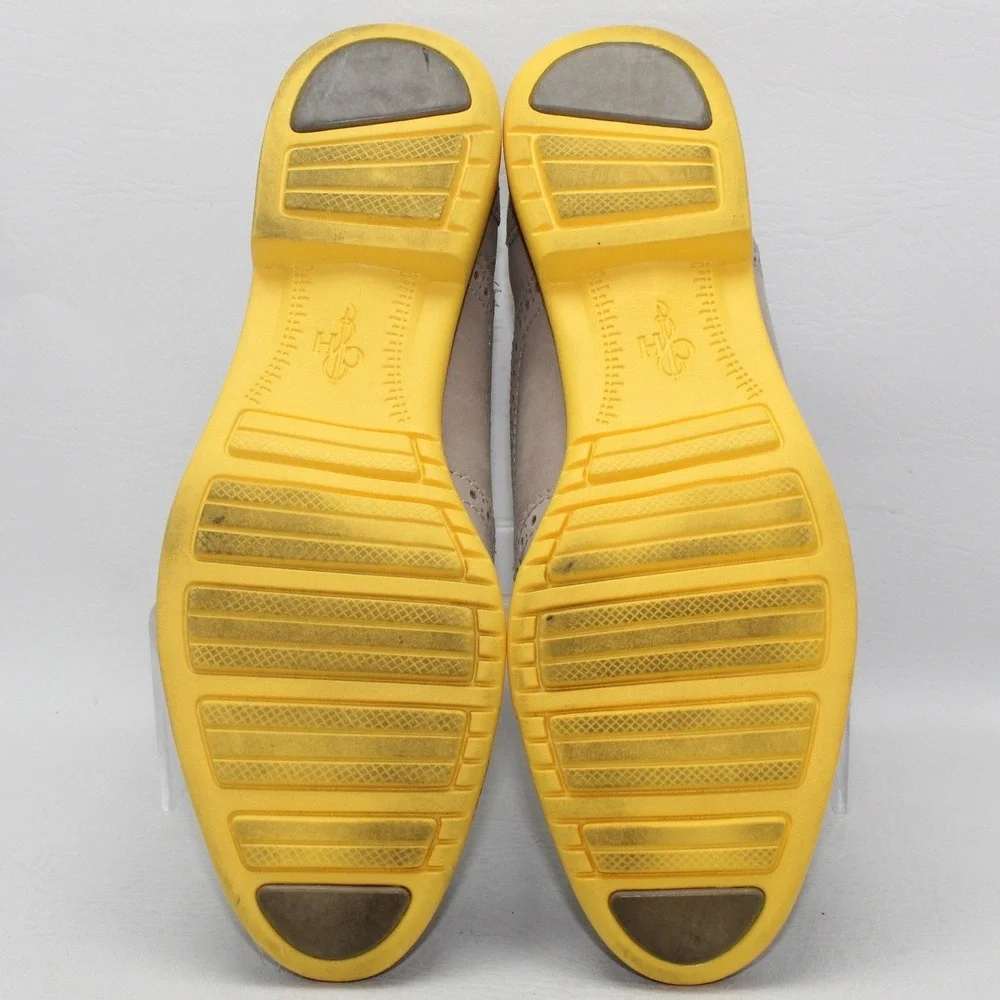 Cole Haan Kids Gray Leather Wingtip Oxford Shoes Yellow Sole Size 7.5B‎ K12